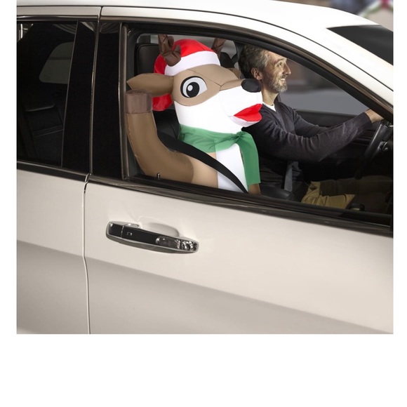 3 pk Inflatable Reindeer, Elf, and Snowman Car Buddies - Picture 3 of 12